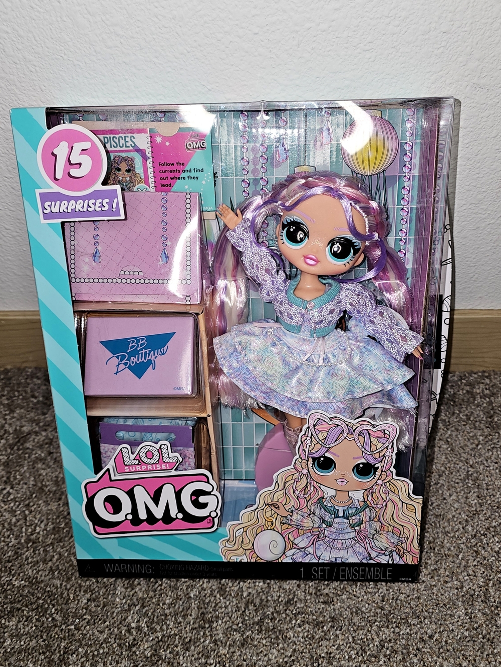 L.O.L. Surprise O.M.G. Doll Purple Pastel Dress